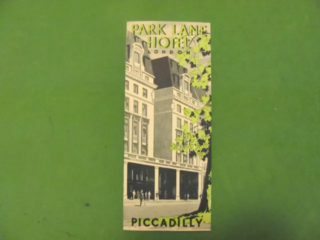 Vintage PARK LANE HOTEL Hilda Hanford, London Piccadilly Brochure.