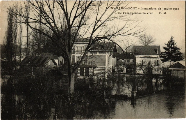 CPA Joinville le Pont - L'Ile Fanac pendant la crue (275164)