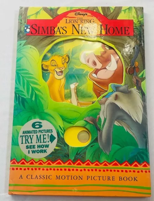 Disney The Lion King Simba’s New Home Book Animated Moving Pictures Hardcover