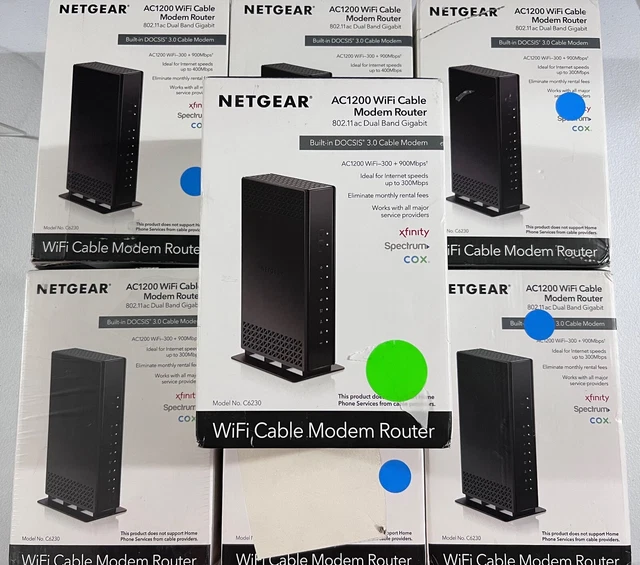 NETGEAR DOCSIS 3.0 1.2Gbps 2in1 Cable Modem WiFi Router C6230100NAS