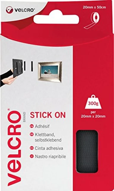 Nastro Velcro Brand Cucibile 20mm X 1m - Nero - Foto 8