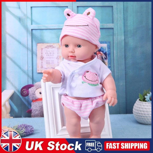 30cm Finished Doll Washable PVC 3D Prop Doll Baby Companion Toys (Pink)
