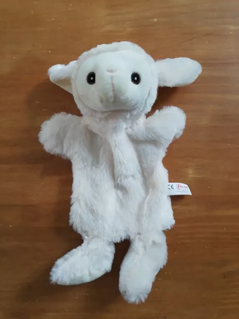 Doudou Peluche Marionnette Toi Toys Mouton Agneau Blanc