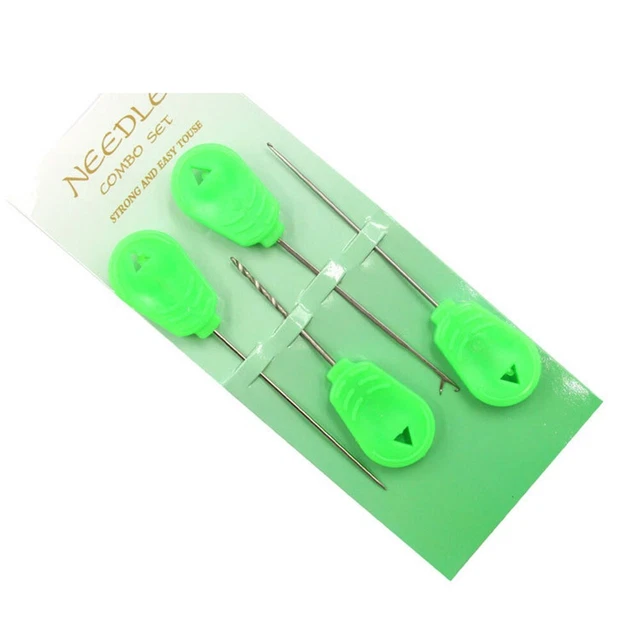 Set ago esca verde plastica dispositivo da pesca gancio 4 pezzi durevole