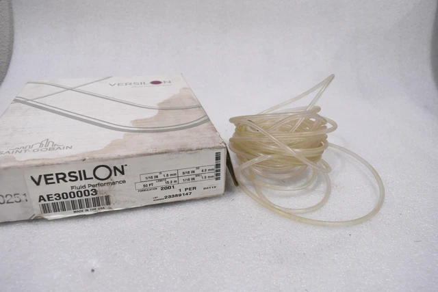 Versilon Ae300003 Plasticizer Free Tubing 1/16" Id, 3/16" Od, 26 Feet Long