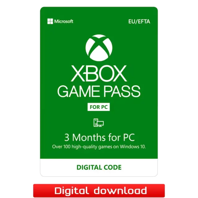 Microsoft Xbox Game Pass FOR PC 3 Month Membership (90Days)