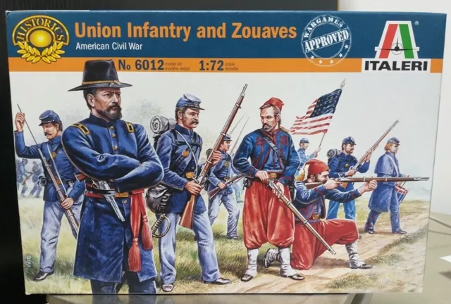 Union Infantry and Zouaves - American Civil Wars Italeri 1:72 plastic kit  6012