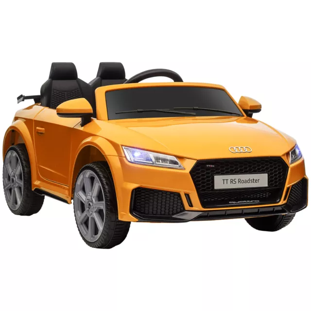 HOMCOM 12V Battery Licensed Audi TT RS Ride-On Car w/ Remote, Headlight - Yellow