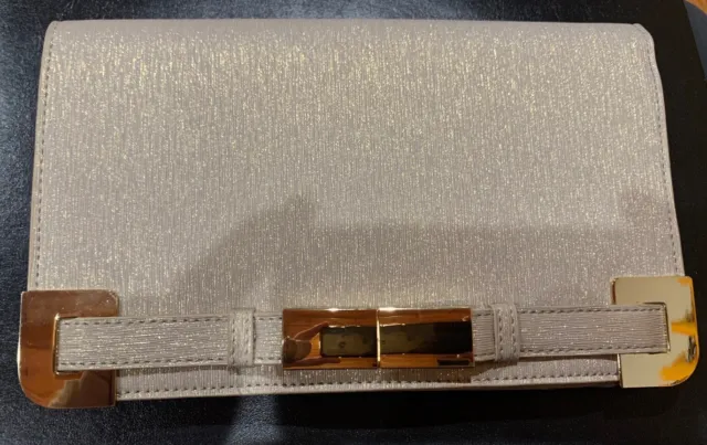 IVANKA TRUMP AUTH Women's White Gold Textured Clutch/purse