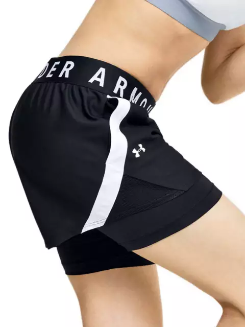 Pantaloncini Donna Under Armour - Shorts Ua Play Up 2 In 1 - Nero 3