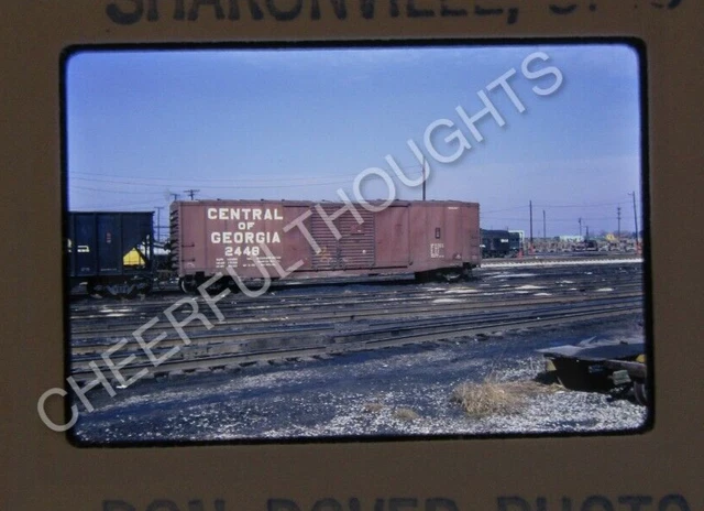 Duplicate  '72 Kodachrome Slide CG CofG Central Georgia 2448 Boxcar      37A15