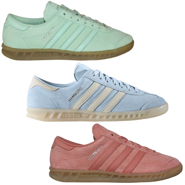 ADIDAS ORIGINALS HAMBURG Damen Sneaker Schuhe Leder Schuhe Rosa Mint Hellblau EUR 74 90 PicClick DE