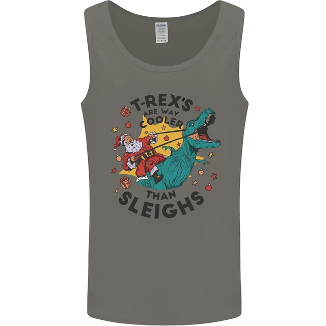 Gilet da uomo T-Rex Cooler than Sleighs divertente da Natale 4