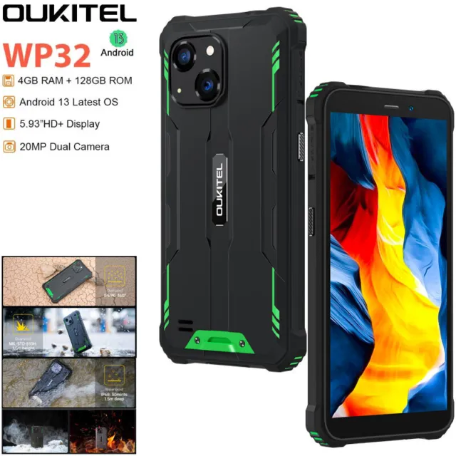 GLOBAL OUKITEL WP32 4G LTE Rugged Android 13.0 Mobile Waterproof NFC Phone  128GB $256.60 - PicClick AU