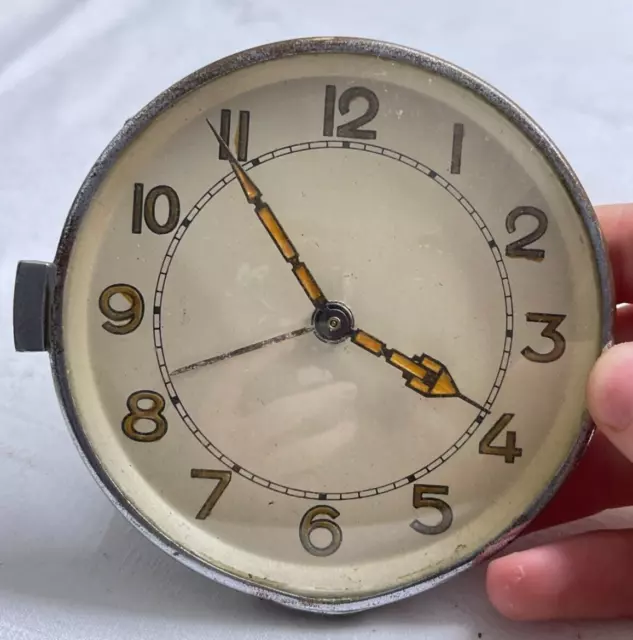 Vintage Art Deco Mantel Clock Movement - Working Condition with Enamel Hands