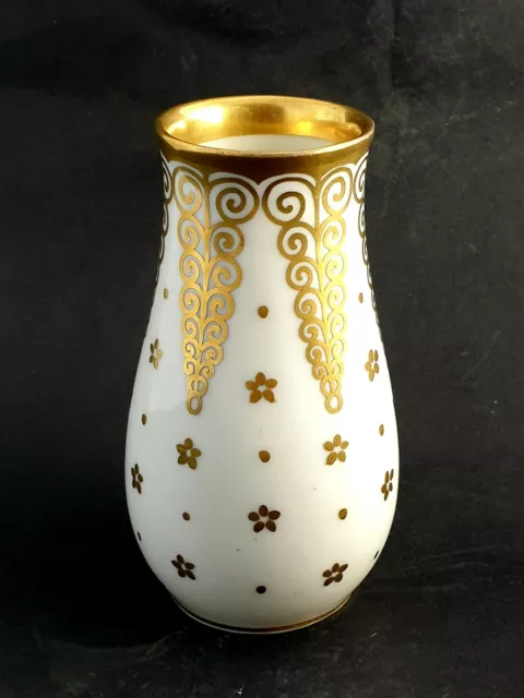 Thomas Bavaria Vase 1016 H.: 12,5 cm weiss Gold Antik Jugendstil/Art Deco german