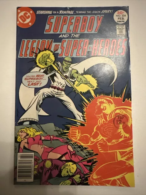 SUPERBOY Legion of Superheroes #224 VFN+ (8.5) DC (1977)