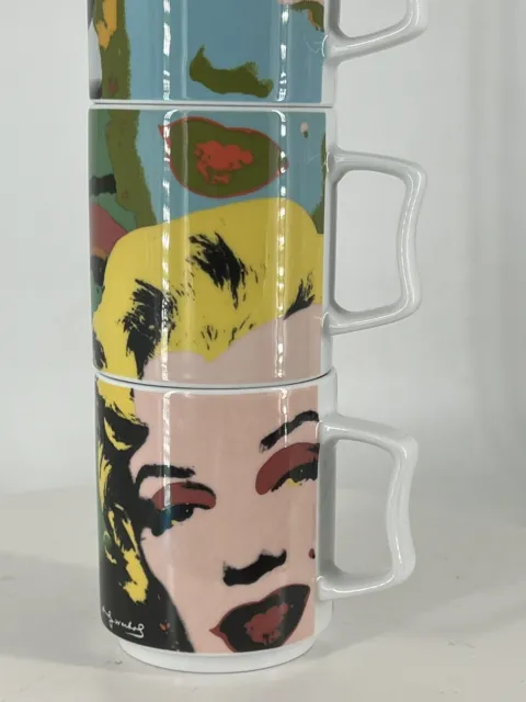 Warhol The Marilyn Mugs Set Of 4 Rosenthal studio line NIB  Display Shows Art