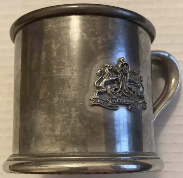 Ralph Lauren Shaving Mug, Cup, Unmarked, but Appears to be Pewter Vtg 3 1/4" DR9