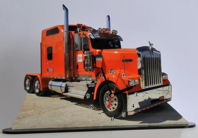 Camion Scania Miniature Avec Horloge - 20x30 Cm - Fabrication Française