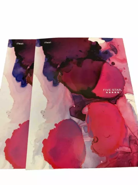 2 Pack of 2 Pocket Folders Pink and Purple Fluid Lava Design Portfolios. New