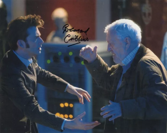 Doctor Who David Tennant & Wilf Mott 8x10 scene photo signed by Bernard Cribbins