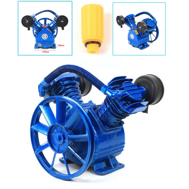 V Air Compressor Pump for 3 HP 2 Piston Motor Twin Cylinder Single Stage 115 PSI