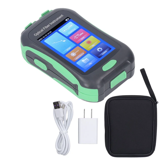 OTDR Fiber Optic Tester 1550nm 10mw 80km 20dB 3.5in Color Touch Screen Visual