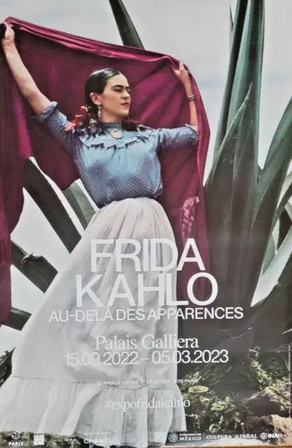 Frida Kahlo - Affiche Originale Exposition - Palais Galliera Paris - Rare - 2022