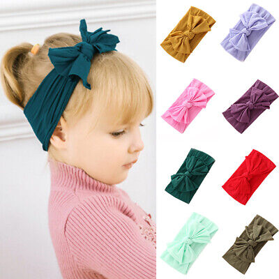Baby Headband Cotton Elastic Bowknot Hair Band Girl Newborn Accessories Headwear
