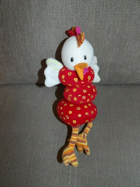 Doudou Peluche Poule Vibrante Lilliputiens 22 cm