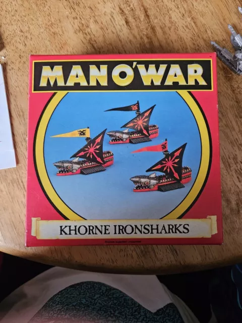 Warhammer Man O' War Khorne Ironsharks Boxed Metal OOP