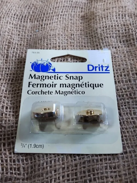Nuevo paquete de broches magnéticos Dritz para carteras 3/4"" - 2 broches en total