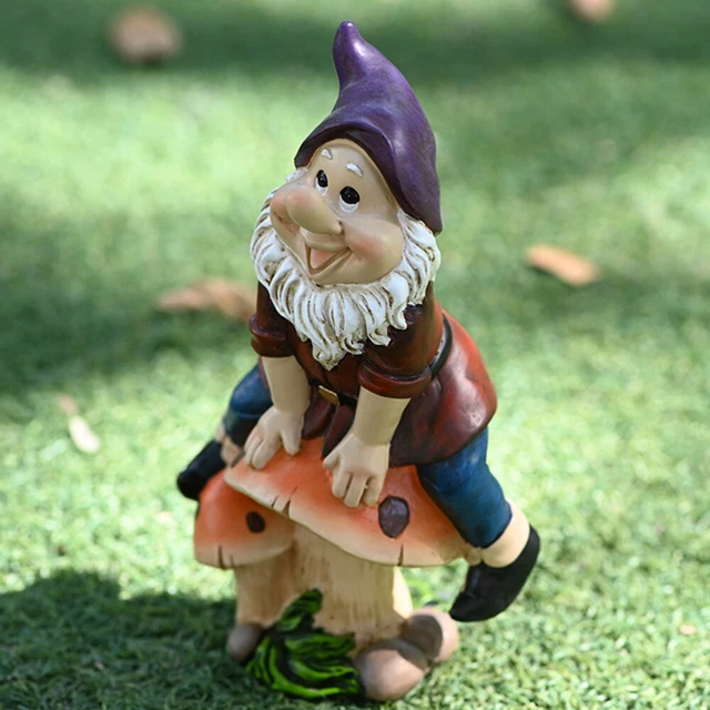 Pilzgarten dekor Outdoor Zubehör Haushalt Decor Harz Garten Zeichen Zwerg