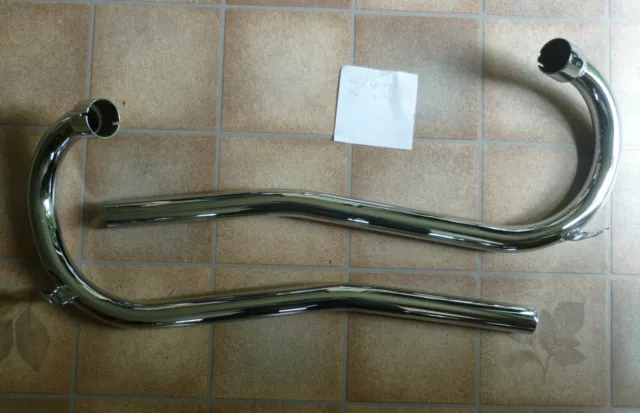 Triumph 1959-62 Pre Unit Tr6C 650 High Level Exhaust Pipes 70-4177/8 Uk Made