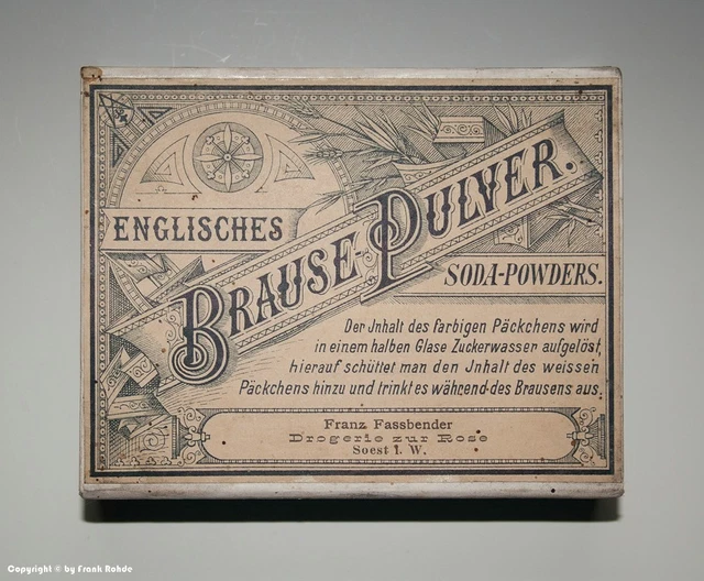 - Packung ENGLISCHES BRAUSE PULVER um 1900 -