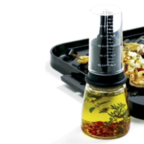 Silicone bottle lid baster with Oil Jar (3 piece set)