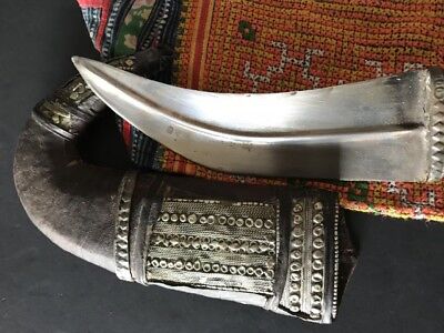 Old Yemeni Jambiya Khanjar Dagger b.) with Ornate Handle & Sheath… 3