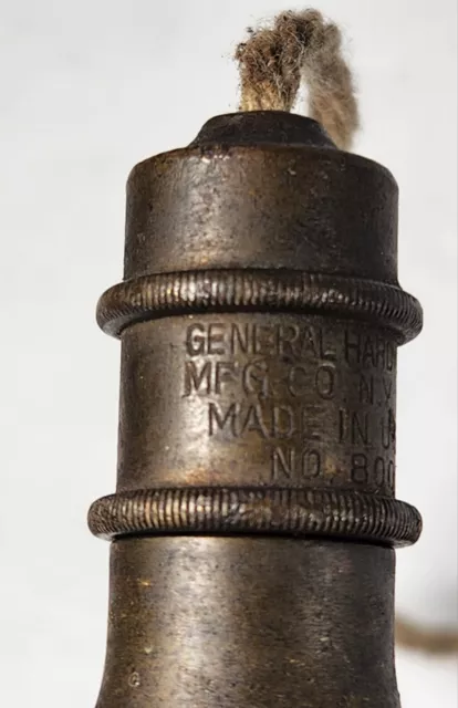 Vintage General Hardware Mfg Co N.Y. No. 800 1lb 6oz Brass Plumb Bob Tool 2