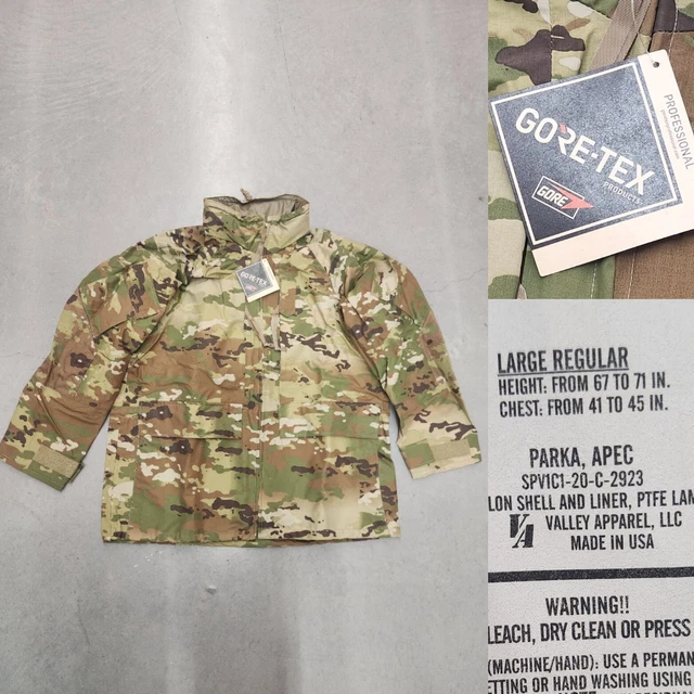 USGI APECS Gen II Gore Tex OCP Multicam Cold/Wet Weather Parka - Large Regular