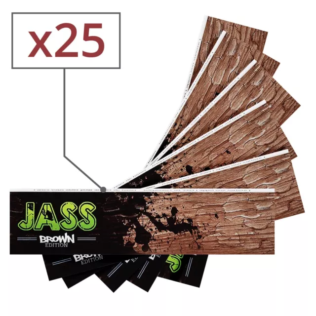 Lot de 25 carnets Feuilles Slim Jass Brown King Size Natural Edition Papier Brun