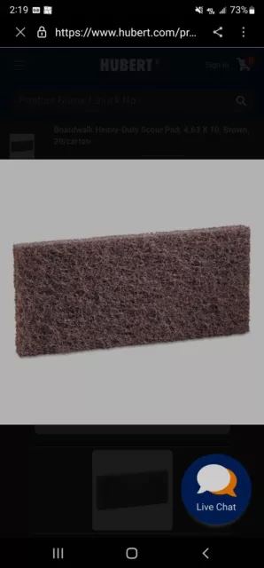 Boardwalk BWK 403 5 pack 4 x 10 in. Heavy-Duty Scour Utility Pads Brown New