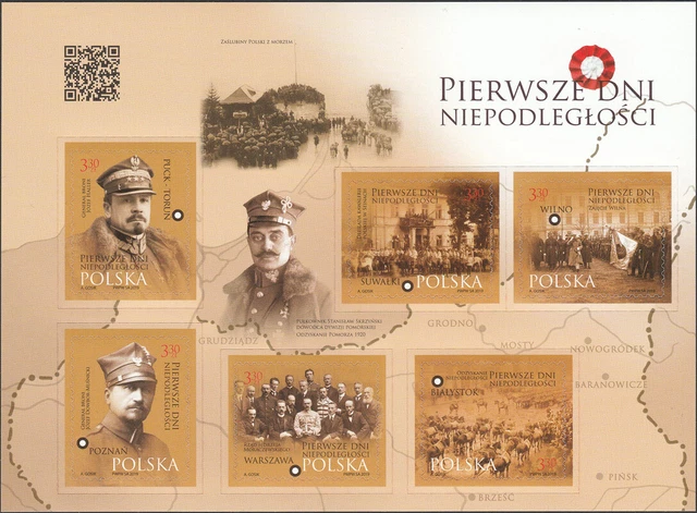 Poland 2019 - First days of Independence (II) - Fi bl 344 MNH**