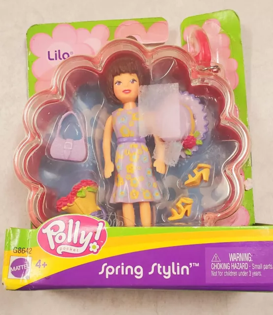 LILA polly pocket polly spring stylin new in box #G8642