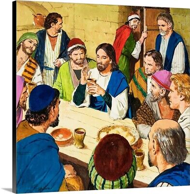 The Last Supper Canvas Wall Art Print, Childrens Home Decor