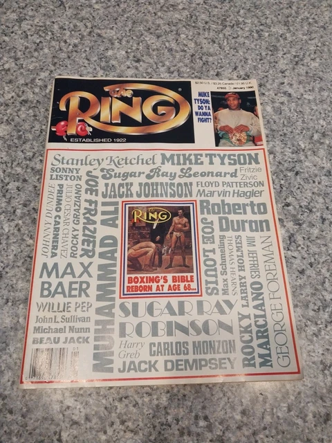The Ring Boxing Magazine Jan 1990 Mike Tyson Cover No Label Newsstand