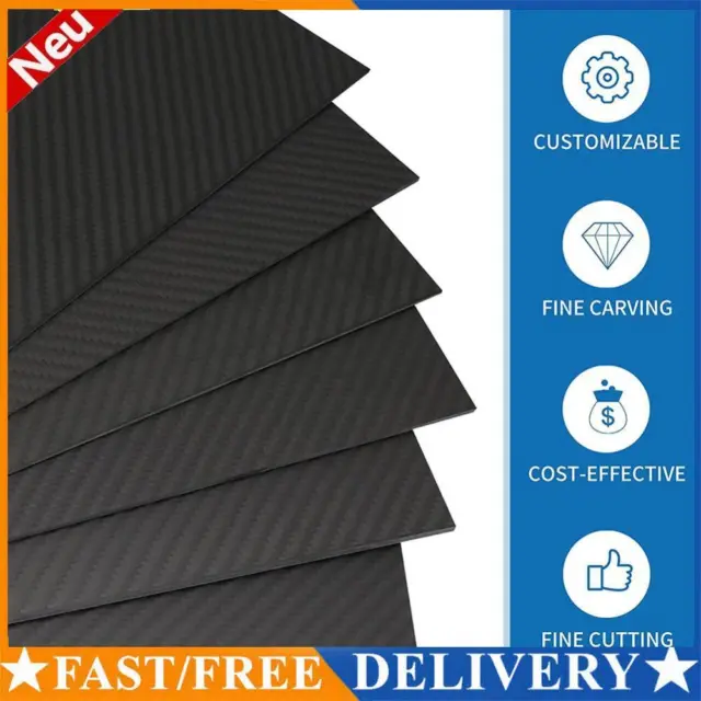 75x125mm 3K Carbon Fiber Plate Panel Sheets DIY Composite Hardness Material