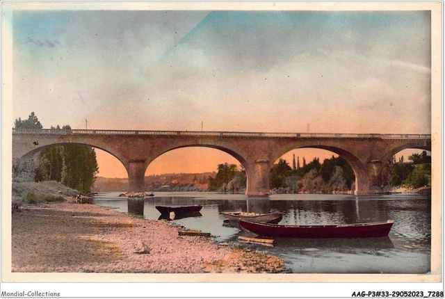 AAGP3-33-0233- SAINTE-FOY-LA-GRANDE - pont du chemin de fer sur la Dordogne