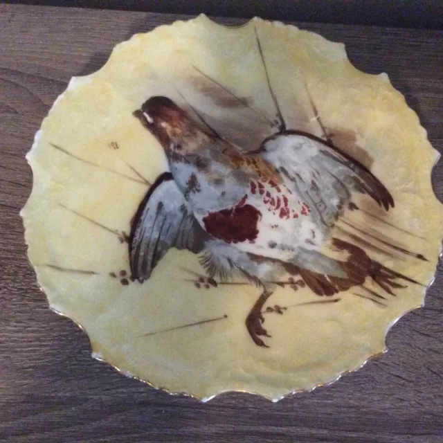 Limoges , France Handpainted Pheasant Game bird Plate