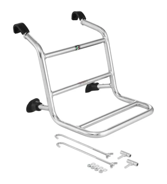 Lambretta Series 2 LI TV 125 150 175 Chrome CUPPINI Front Rack & Carrier